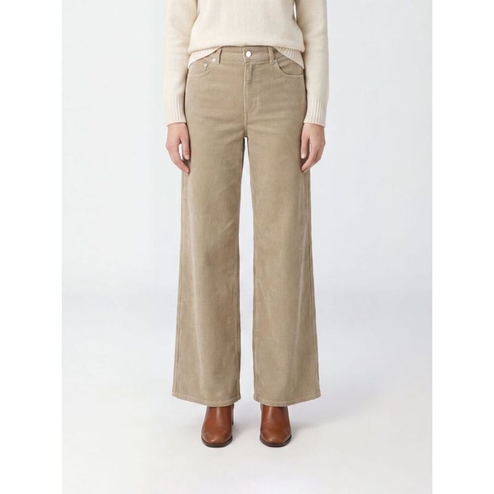 A.P.C. Women Wide-Leg Corduroy Trousers A.P.C. With A Mid-Rise Waist